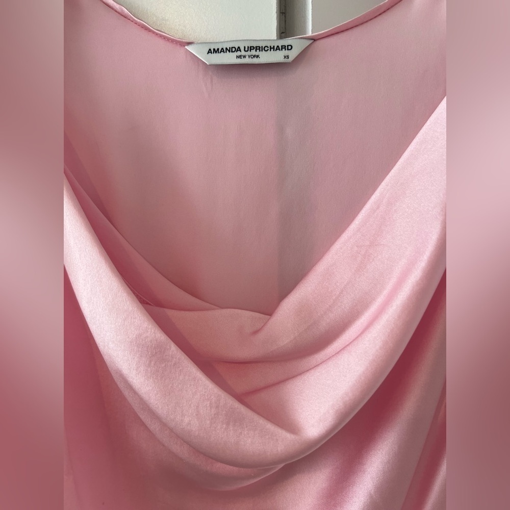 Amanda Uprichard Light Pink Silk Slip Dress Size XS - Picture 10 of 14